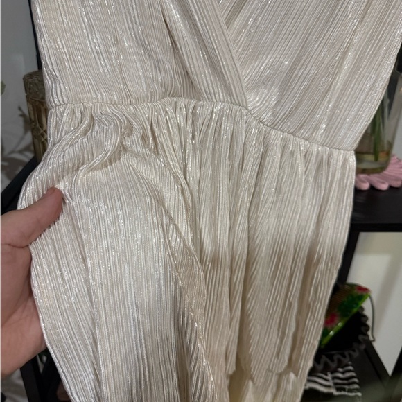 Sabina Musayev White shimmery Mini Dress size medium - Picture 4 of 9